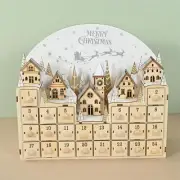 Wooden Advent Calendar Christmas Decoration 2024 Ornament DIY Nativity Christmas