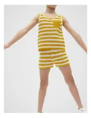 [Seed Heritage] Stripe Crochet Short in Sundaze
