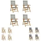 Garden Chairs Armchair Outdoor Dining Chai Poly Rattan and Solid Wood vidaXL