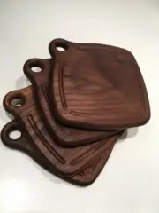 Trivet, Hot Pot Holder, Hot Pad, Wood, Heat Resistant, Black Walnut, Set of 4