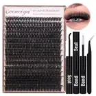 Volume Lash Clusters Kit DIY Lash Extension Kit D Curl Eyelash Extensions wit...