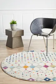 Rug Culture Multi Geometric Round Rug