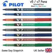 Pilot Hi-Tecpoint V5 / V7 - Liquid Ink Roller Ball Pen Black Blue Red 0.5 / 0.7