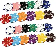 Vaguelly 2sets Mahjong Tokens Game Coins Children's Rewarding Learning Coins Sturdy Plaything for Math Skills 24pcs*2