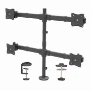 Startech Quad Monitor Desk Mount, Up To 27", Articulating, H/Adj, Vesa, 5Yr