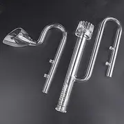 Hamiledyi Aquarium Glass Lily Pipe Set Lily Surface Skimmer Inflow and Lily Outflow for Aquarium Filter Tubing Freshwater Fish Planted Aquarium Tank