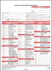 J. J. Keller 50-Pack, Annual Vehicle Inspection Report Form with Carbon, 2-Ply S