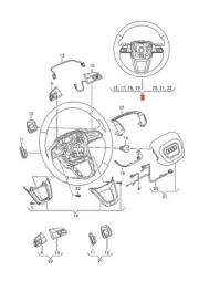 Genuine AUDI Q7 4MB 4MG Mult.Steering Wheel 4M8419091SCQF (for: Audi)
