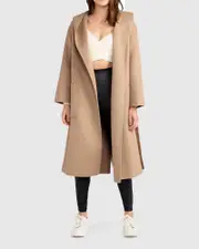 [Belle & Bloom] Arcadia Wool Blend Oversided Coat with Hood - Oat