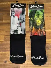 Black Sox Ink Men's Basketball Socks BLKSOX INK One Size Fits Bob Marley