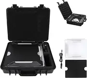 Waterproof Hard Case for Mini Dish Kit, Travel Case with DC Car Charger Cable, Satellite Carrying Bag, Accessories Storage Case for Adapter, Power Cables