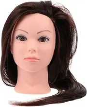 WRITWAA Hair Styling Mannequin Head with Long Hair Natural Color Hairdressing Practice Model for Cosmetology Students for Braids Extensions and Displaying Styles