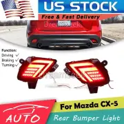 FOR MAZDA CX-5 CX5 2013-2016 RED LED REAR BUMPER TAIL LIGHT BRAKE TURN SIGNAL (for: Mazda)