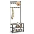 Coat Rack, Hall Tree with Shoe Storage Bench, Entryway Bench with Shoe Storag...