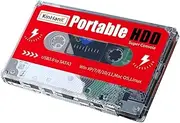 Kinhank 2T HDD Portable External Game Hard Drive Disk Built-in 62000+ Classic Games Compatible with PS3/PS2/PS1/DC etc,with 2 Black Wireless Controllers, for Windows/Laptop/PC/Mac