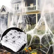950Sqft SpiderWebs Halloween Decor with 40 Fake Spiders Indoor Outdoor Decor