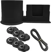 Paddleboard Cup Holder, 1 Set Paddle Board Cup Holder with Phone, Multifunction Sun Protection for Paddleboard Lovers, Black
