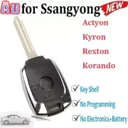 Remote Key Shell Case Fob Suitable for Ssangyong Actyon Kyron Rexton Korando 2B
