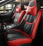 Car Seat Covers Full Set - Leather Seat Covers for Cars, Luxury Breathable Waterproof Front Seats, Fit for Sedans SUVs Pick-ups,C