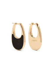 Pin clasp earrings One size Yellow
