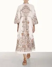 BNWT Zimmermann DEVI BILLOW LONG DRESS (size:0)
