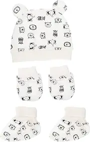 [LIFKOME] Hat Photo Booth Prop Hats Caps Newborn Hospital Girl Hats Hat for Suit Suit Boy Hat Mittens Socks Ba Cotton Colorful