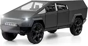 Cyber Model Truck Car Toy Trucks - 1:24 Diecast Toy Trucks Scale Pickup for Kids Boys 3+ Years - Electric Real Cool Metal Drivable Truck with Sound Light Pull Back for Boy Grandson(Dark Gray)