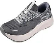 [JACKSHIBO] Wide Toe Box Shoes Women Arch Support Wide Sneakers for Running Walking Athletic Tennis Orthopedic Plantar Fasciitis Workout with Thick Cushion Zero Drop Sole Width Shoes, Grey, 8.5 Wide