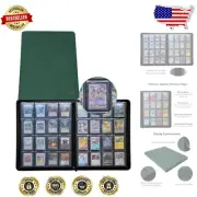 Archival-Safe 16-Pocket Green Binder for 640 Toploaders - Side Loading Design
