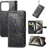 Compatible with Google Pixel 7A Wallet Cover,Compatible with Google Pixel 7A Flip Stand Card Slots Magnetic Closure Phone Case Black