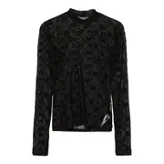 [Marine Serre] Moonogram Mesh Flock Second Skin Top