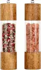 2 Packs Premium Acrylic Salt and Pepper Mill Set, Manual Salt and Pepper Grinder