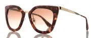 New Authentic Prada SPR53S UE0-0A6 Butterfly Brown Pink/Gold Sunglasses - Italy