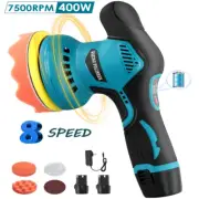 HUKOER Cordless Car Buffers Polishers Kit 7500 RPM 2 Pcs Batteries for Car Detai
