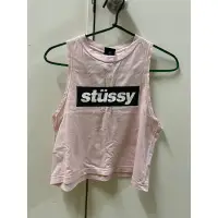 在飛比找蝦皮購物優惠-Stussy 粉色短版背心