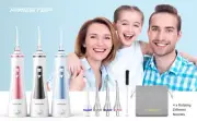 FINESTEP Portable Water Flosser PINK Dental Oral Irrigator Rechargeable Cordless