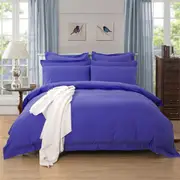 Tailored Super Soft Queen Size Quilt/Doona/Duvet Cover Set - Royal Blue