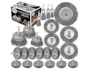 Wire Wheel Cup Brush Set,0.012-Inch Coarse Crimped Carbon Steel,Die Grinder