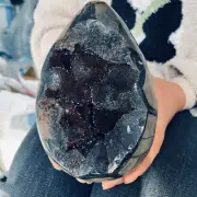 6.05LB Natural Dragon Septarian Geode Quartz Cluster Crystal egg Healing 2750g