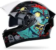 Motorcycle Full Face Modular Helmet DOT/ECE Approved Flip Up Motorbike Double Visor Helmets Snowmobile Street Moped Racing Crash Helmet for Adults Men Women