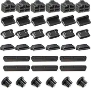 36 PCS 6 Types Dust Plugs Covers, Soft Silicone Computer Port Anti-dust Plugs, Dust Covers Stoppers for Computer PC Case Box Laptop Port, RJ45 USB HDMI SD Card Audio Type C Plugs
