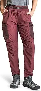 [Zorali] Hiking Pants for Women Waterproof Cargo Pants with Zippered Pockets - Lightweight Quick Dry Stretch Travel Pants for Outdoor Camping Backpacking