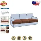 Thicker Jacquard 3-Piece Sofa Cushion Covers with Elastic Closure & Anti-Wrinkle