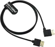 8K 2.1 HDMI Cable High Speed for Atomos Ninja V Monitor Straight to Left Angle HDMI Cord for Z CAM E2, Sony FS5| FS7| A7S3 Cameras 39.4inches|1M