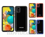 For Samsung Galaxy A51 5G - Dual Layer ShockProof Armor Cover Case w/Clear Back