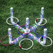 Ring Toss Game with LED Lights for Adults and Family, Yard Games for Lawn and Backyard Outdoor