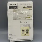 Vtg Modern Living Martex White Standard 2 Pillow case Set NOS 230 TC USA