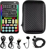 Flylin Portable Handheld Microphone Voice Changer with Sound Multifunctional Effects Machine Voice Disguiser Mini Device for Mobile Phone PC Laptops PS4 Xbox One Games