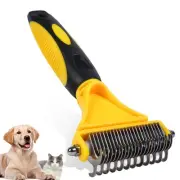 Pet Grooming Brush, Double Sided Undercoat Rake for Dogs & Cats, Professional...