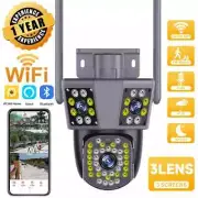 3 Lens 3 Screens WIFI IP Camera Motion Tracking PTZ Video CCTV Camera Security
